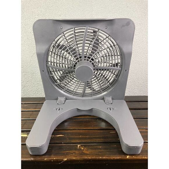 Portable Fan Box Battery Operated Air Desk Cooler Cooling Personal Travel Gray - Picture 7 of 11